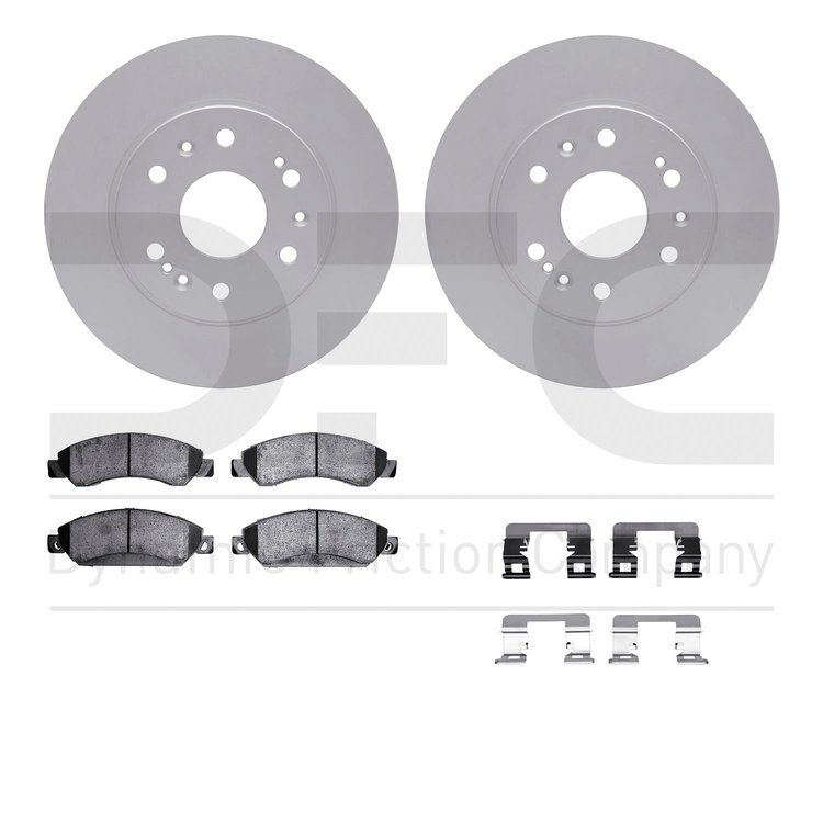 4412-48023 Geospec Brake Rotors with Ultimate-Duty Brake Pads & Hardware, 2005-2008 GM, Position: Front