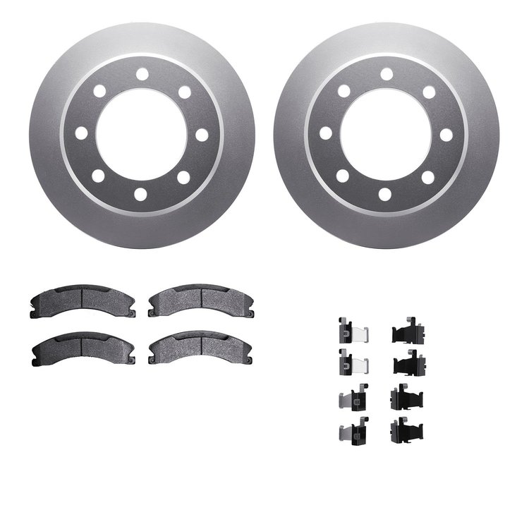 4412-48029 Geospec Brake Rotors with Ultimate-Duty Brake Pads & Hardware, 2009-2020 GM, Position: Rear