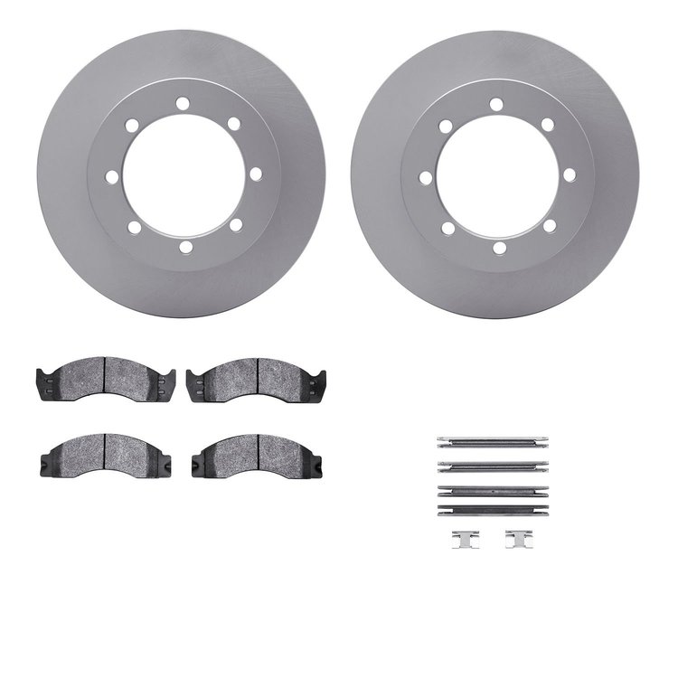 4412-54019 Geospec Brake Rotors with Ultimate-Duty Brake Pads & Hardware, 2003-2007 Ford/Lincoln/Mercury/Mazda, Position: Rear