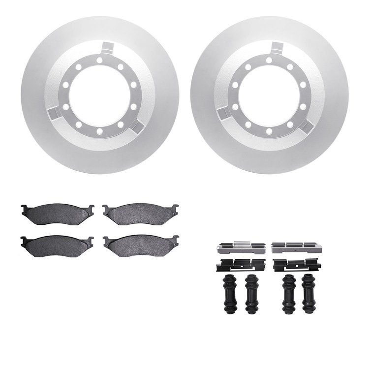 4412-54021 Geospec Brake Rotors with Ultimate-Duty Brake Pads & Hardware, 1999-2004 Ford/Lincoln/Mercury/Mazda, Position: Rear,