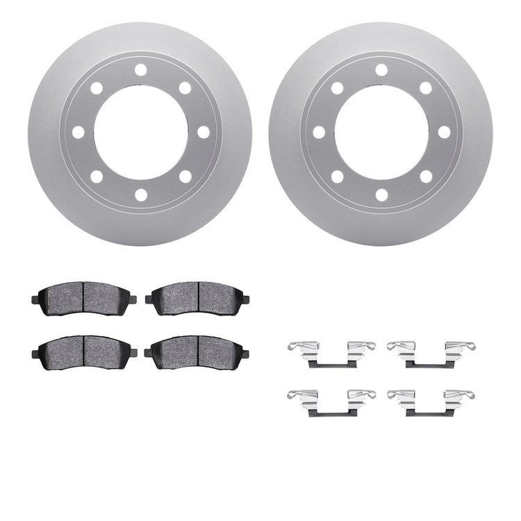 4412-54024 Geospec Brake Rotors with Ultimate-Duty Brake Pads & Hardware, 1999-2005 Ford/Lincoln/Mercury/Mazda, Position: Rear