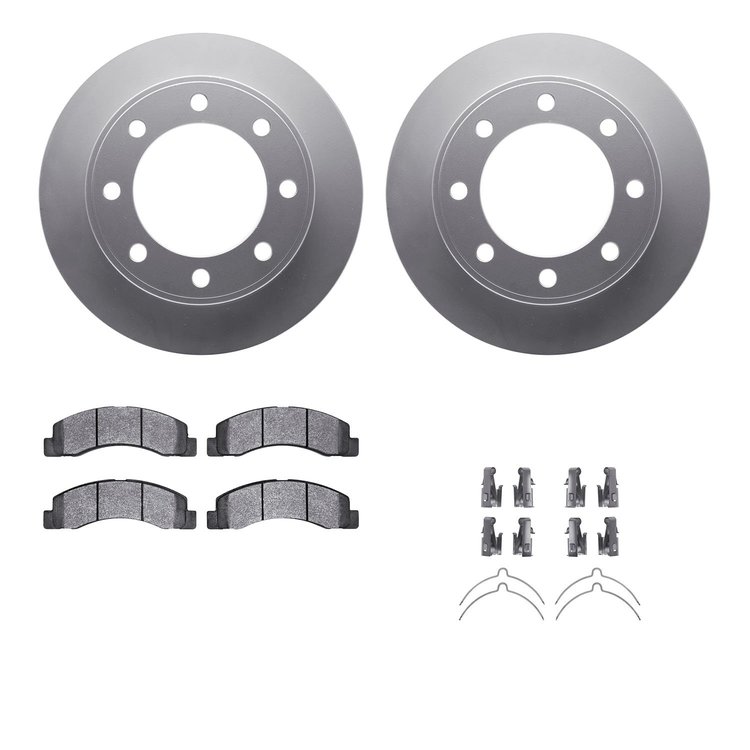 4412-54037 Geospec Brake Rotors with Ultimate-Duty Brake Pads & Hardware, 1999-2005 Ford/Lincoln/Mercury/Mazda, Position: Front