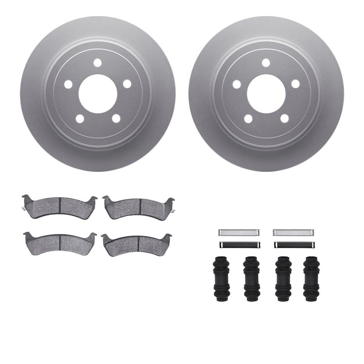 4412-54045 Geospec Brake Rotors with Ultimate-Duty Brake Pads & Hardware, 2003-2005 Ford/Lincoln/Mercury/Mazda, Position: Rear