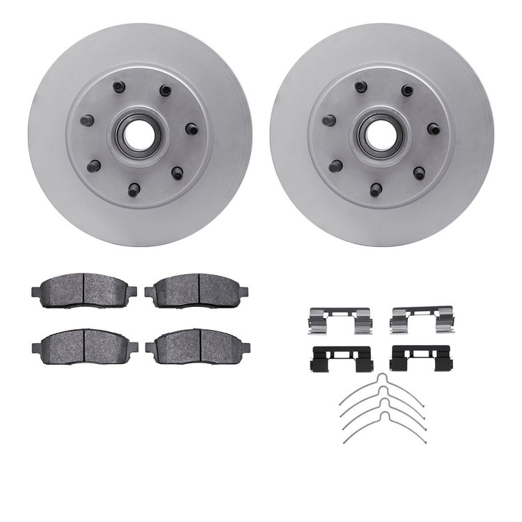 4412-54047 Geospec Brake Rotors with Ultimate-Duty Brake Pads & Hardware, 2004-2008 Ford/Lincoln/Mercury/Mazda, Position: Front
