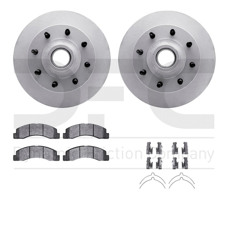 4412-54051 Geospec Brake Rotors with Ultimate-Duty Brake Pads & Hardware, 2003-2005 Ford/Lincoln/Mercury/Mazda, Position: Front