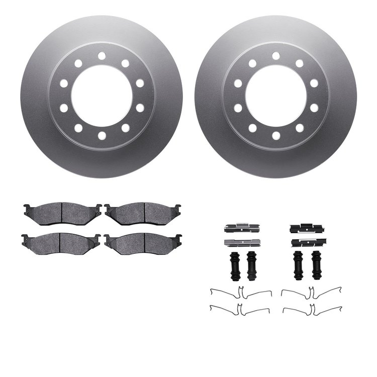 4412-54053 Geospec Brake Rotors with Ultimate-Duty Brake Pads & Hardware, 2005-2016 Ford/Lincoln/Mercury/Mazda, Position: Front