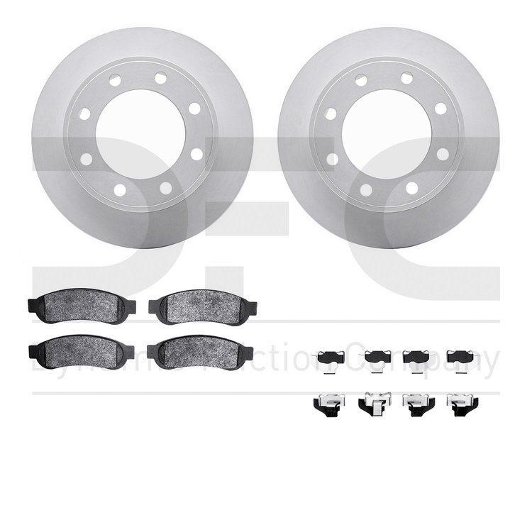 4412-54058 Geospec Brake Rotors with Ultimate-Duty Brake Pads & Hardware, 2010-2012 Ford/Lincoln/Mercury/Mazda, Position: Rear