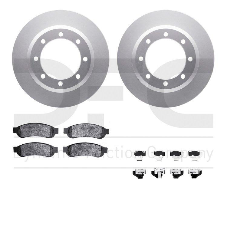 4412-54060 Geospec Brake Rotors with Ultimate-Duty Brake Pads & Hardware, 2010-2012 Ford/Lincoln/Mercury/Mazda, Position: Rear