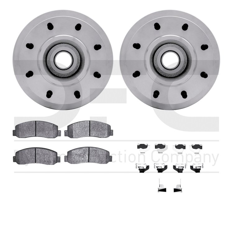 4412-54062 Geospec Brake Rotors with Ultimate-Duty Brake Pads & Hardware, 2005-2007 Ford/Lincoln/Mercury/Mazda, Position: Front