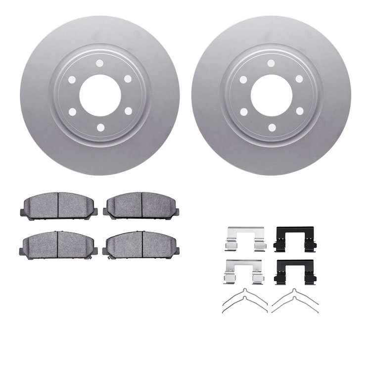 4412-68001 Geospec Brake Rotors with Ultimate-Duty Brake Pads & Hardware, Fits Select Infiniti/Nissan, Position: Front