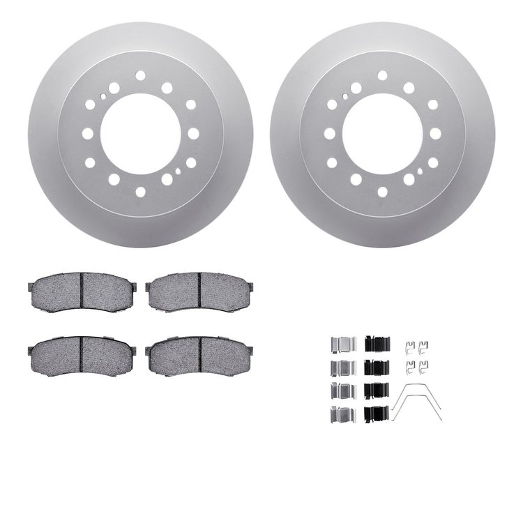 4412-76010 Geospec Brake Rotors with Ultimate-Duty Brake Pads & Hardware, 2001-2009 Lexus/Toyota/Scion, Position: Rear