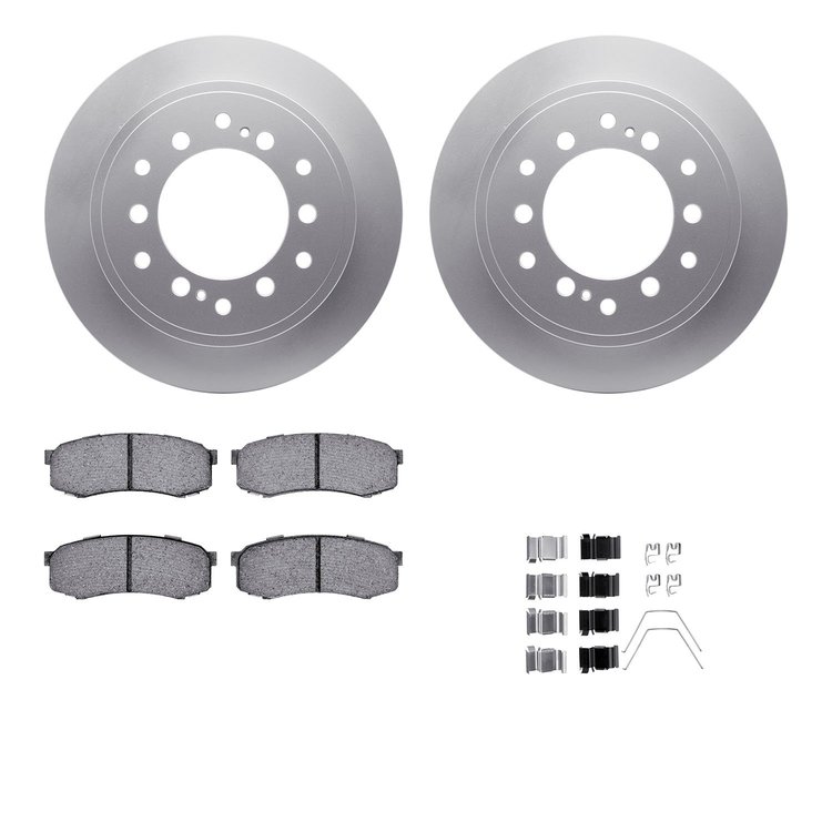 4412-76017 Geospec Brake Rotors with Ultimate-Duty Brake Pads & Hardware, Fits Select Lexus/Toyota/Scion, Position: Rear