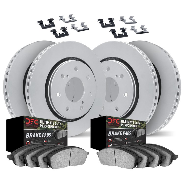 4414-54025 Geospec Brake Rotors with Ultimate-Duty Brake Pads & Hardware, 2004-2008 Ford/Lincoln/Mercury/Mazda, Position: Front 