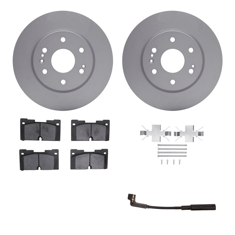4422-47001 Geospec Brake Rotors with Ultimate-Duty Brake Pads/Sensor & Hardware Kit, Fits Select GM, Position: Front