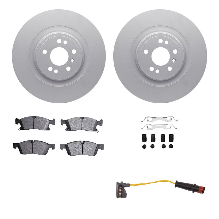 4422-63002 Geospec Brake Rotors with Ultimate-Duty Brake Pads/Sensor & Hardware Kit, 2013-2019 Mercedes-Benz, Position: Front