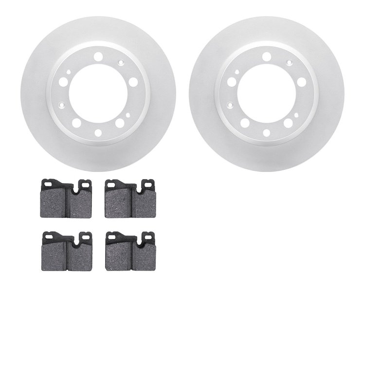 4502-02010 Geospec Brake Rotors w/5000 Advanced Brake Pads Kit, 1977-1988 Porsche, Position: Rear