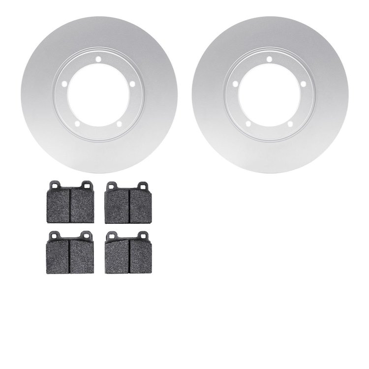 4502-02024 Geospec Brake Rotors w/5000 Advanced Brake Pads Kit, 1975-1983 Porsche, Position: Front