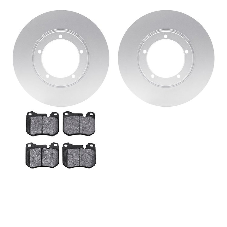 4502-02027 Geospec Brake Rotors w/5000 Advanced Brake Pads Kit, 1977-1988 Porsche, Position: Front