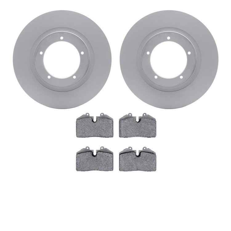 4502-02034 Geospec Brake Rotors w/5000 Advanced Brake Pads Kit, 1986-1986 Porsche, Position: Front