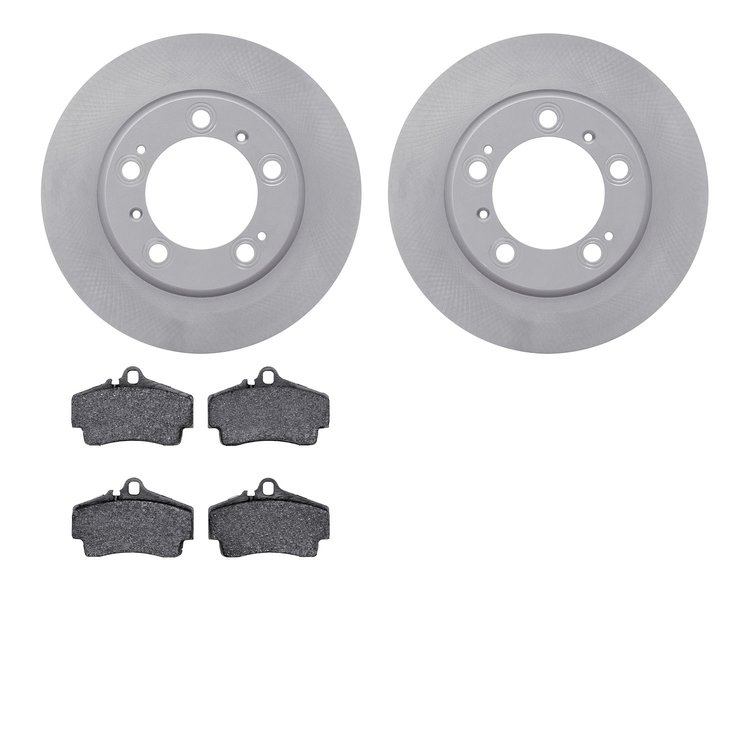 4502-02037 Geospec Brake Rotors w/5000 Advanced Brake Pads Kit, 1997-2004 Porsche, Position: Rear