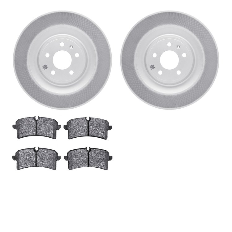 4502-02047 Geospec Brake Rotors w/5000 Advanced Brake Pads Kit, 2015-2018 Porsche, Position: Rear
