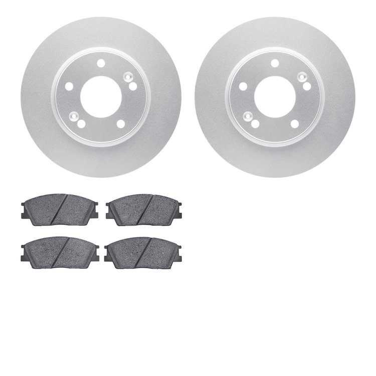 4502-03000 Geospec Brake Rotors w/5000 Advanced Brake Pads Kit, Fits Select Kia/Hyundai/Genesis, Position: Front