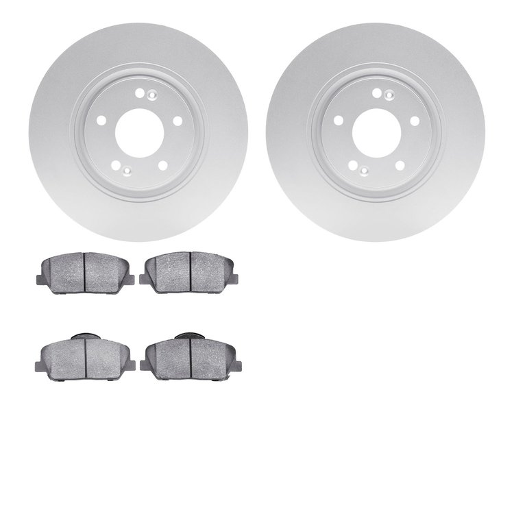 4502-03088 Geospec Brake Rotors w/5000 Advanced Brake Pads Kit, 2011-2015 Kia/Hyundai/Genesis, Position: Front