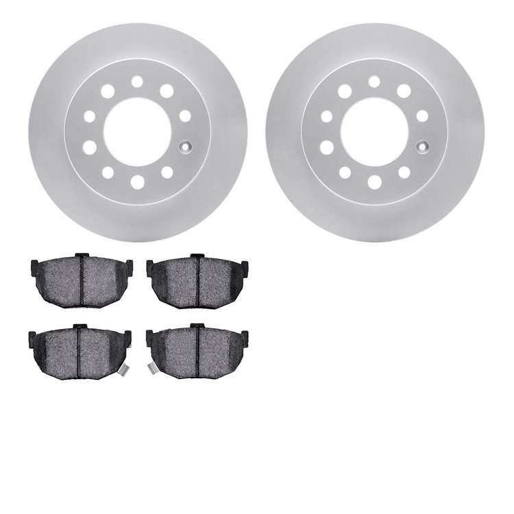 4502-03101 Geospec Brake Rotors w/5000 Advanced Brake Pads Kit, 2003-2008 Kia/Hyundai/Genesis, Position: Rear