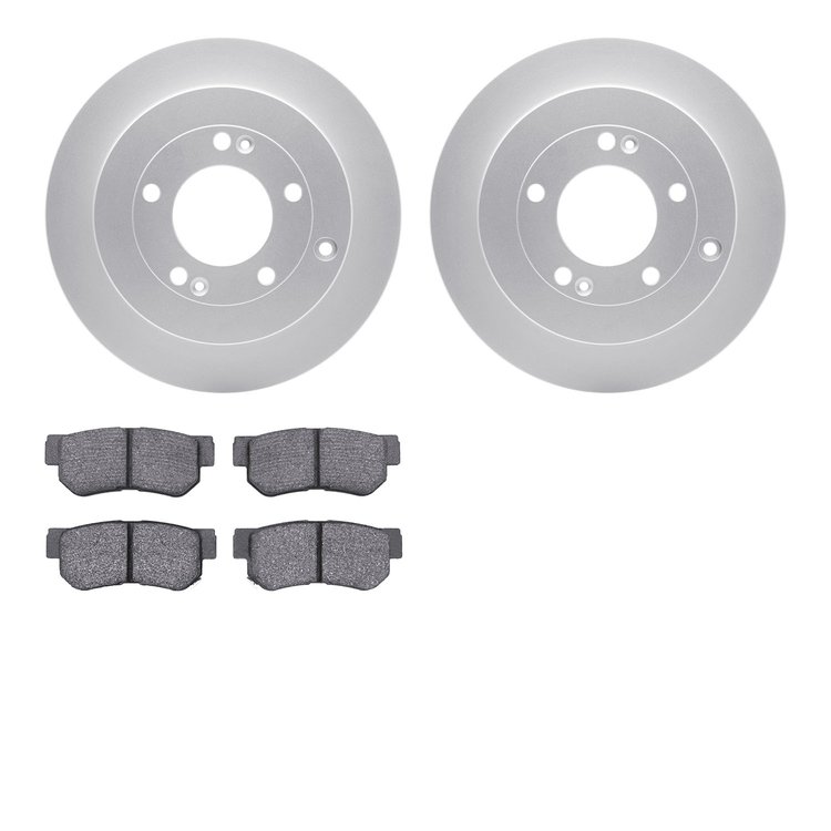 4502-03120 Geospec Brake Rotors w/5000 Advanced Brake Pads Kit, 2006-2009 Kia/Hyundai/Genesis, Position: Rear