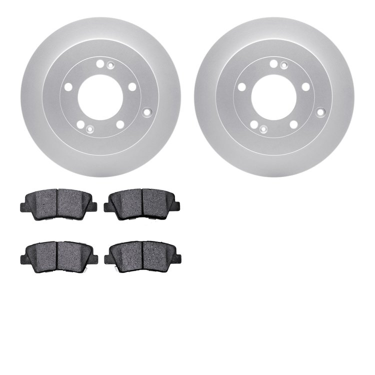 4502-03121 Geospec Brake Rotors w/5000 Advanced Brake Pads Kit, 2007-2009 Kia/Hyundai/Genesis, Position: Rear