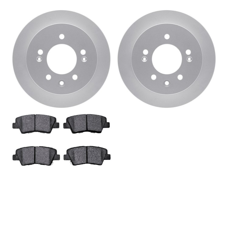 4502-03124 Geospec Brake Rotors w/5000 Advanced Brake Pads Kit, 2010-2010 Kia/Hyundai/Genesis, Position: Rear
