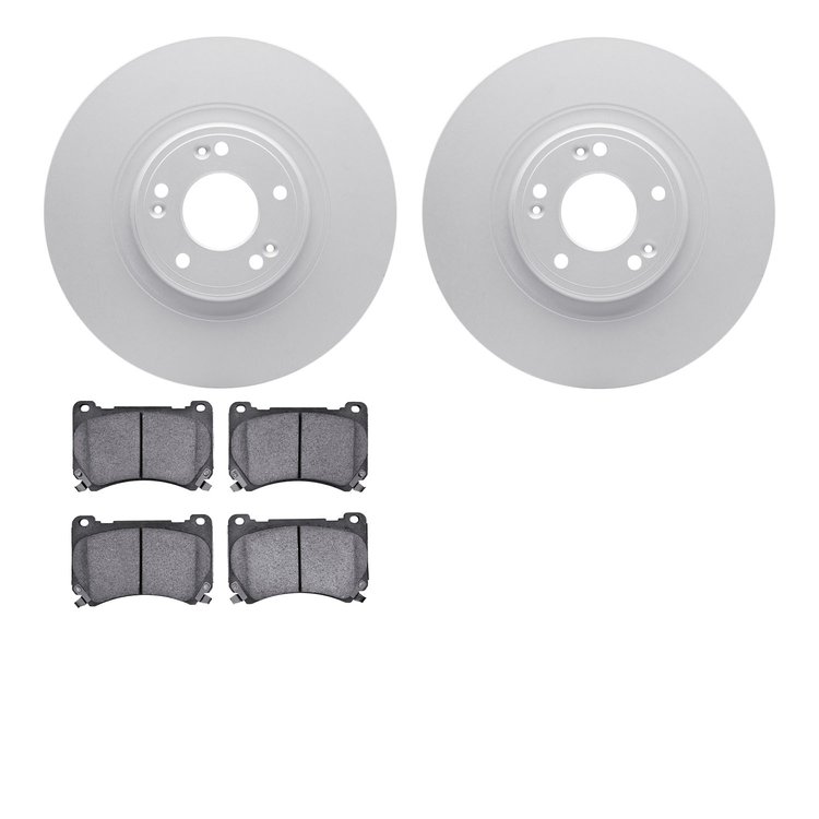 4502-03126 Geospec Brake Rotors w/5000 Advanced Brake Pads Kit, 2009-2014 Kia/Hyundai/Genesis, Position: Front