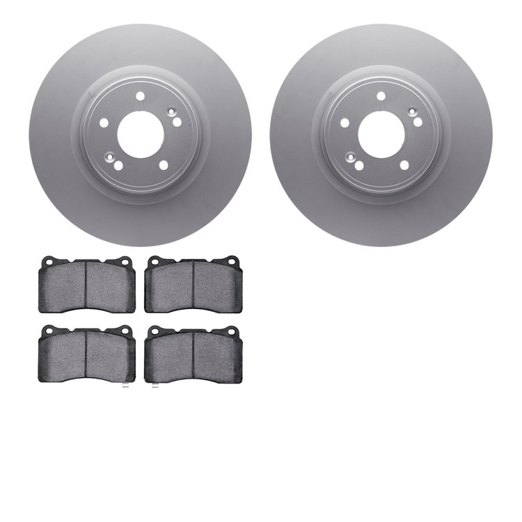 4502-03132 Geospec Brake Rotors w/5000 Advanced Brake Pads Kit, 2010-2016 Kia/Hyundai/Genesis, Position: Front