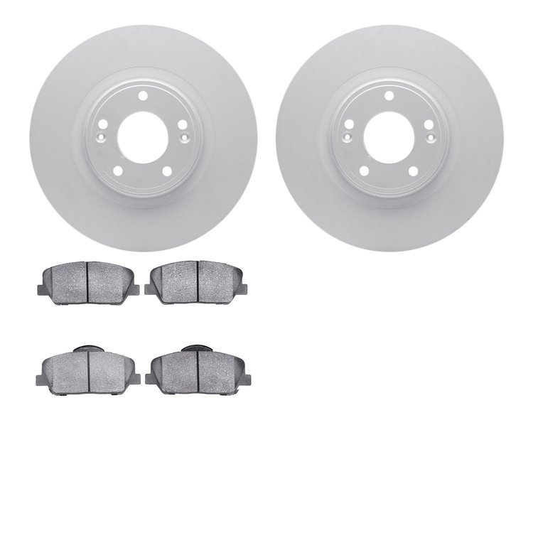 4502-03134 Geospec Brake Rotors w/5000 Advanced Brake Pads Kit, 2010-2016 Kia/Hyundai/Genesis, Position: Front