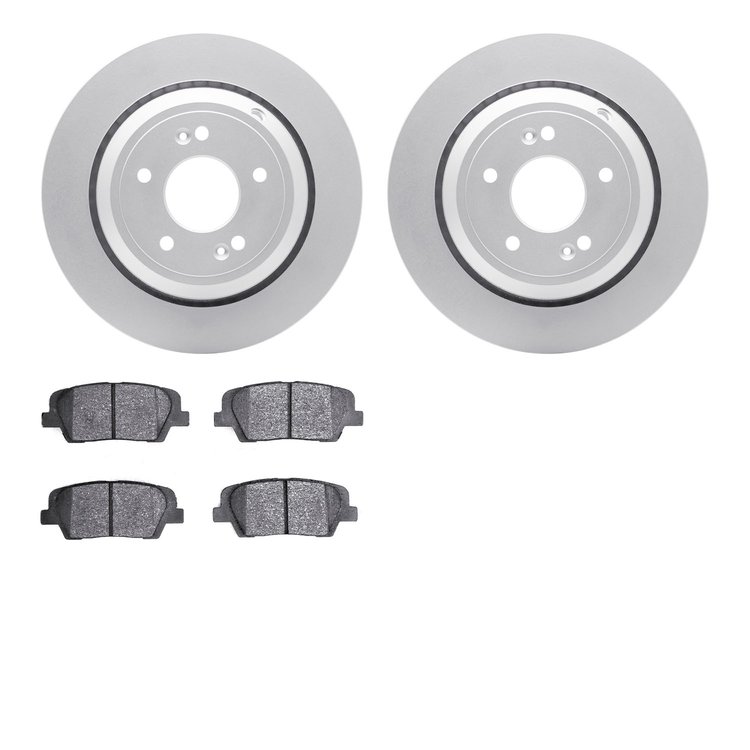 4502-03135 Geospec Brake Rotors w/5000 Advanced Brake Pads Kit, 2011-2017 Kia/Hyundai/Genesis, Position: Rear