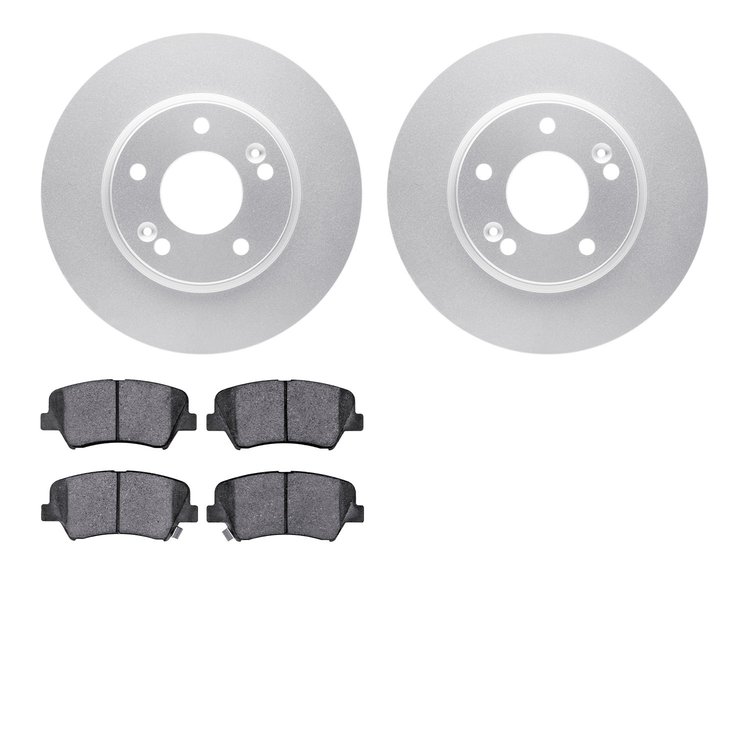 4502-03142 Geospec Brake Rotors w/5000 Advanced Brake Pads Kit, 2011-2016 Kia/Hyundai/Genesis, Position: Front