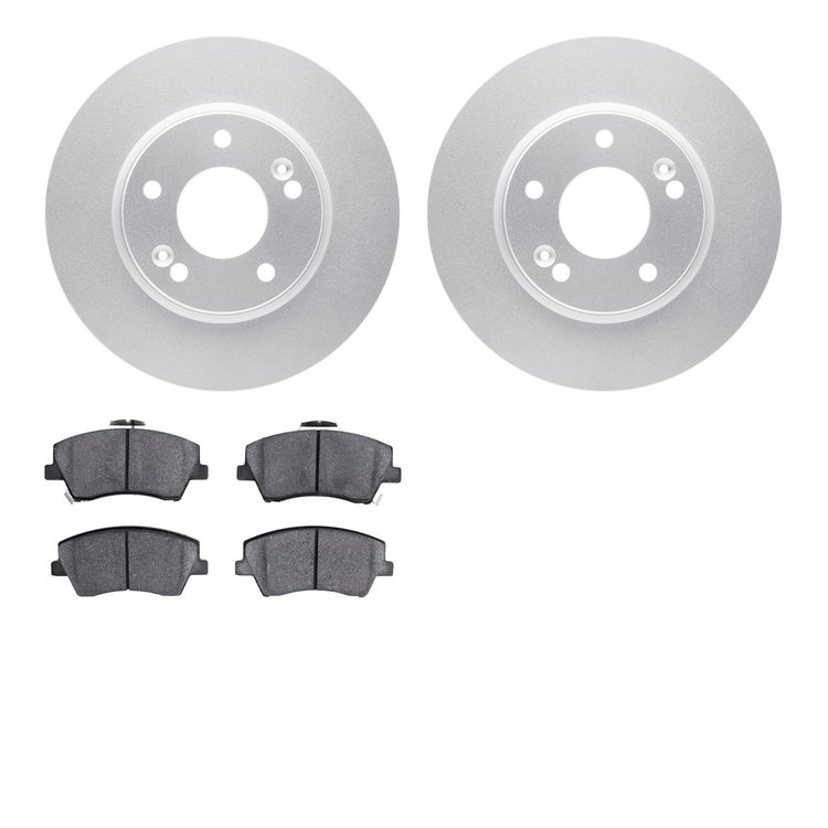 4502-03144 Geospec Brake Rotors w/5000 Advanced Brake Pads Kit, 2017-2020 Kia/Hyundai/Genesis, Position: Front