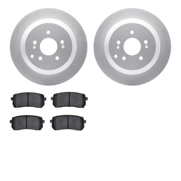 4502-03160 Geospec Brake Rotors w/5000 Advanced Brake Pads Kit, 2007-2012 Kia/Hyundai/Genesis, Position: Rear