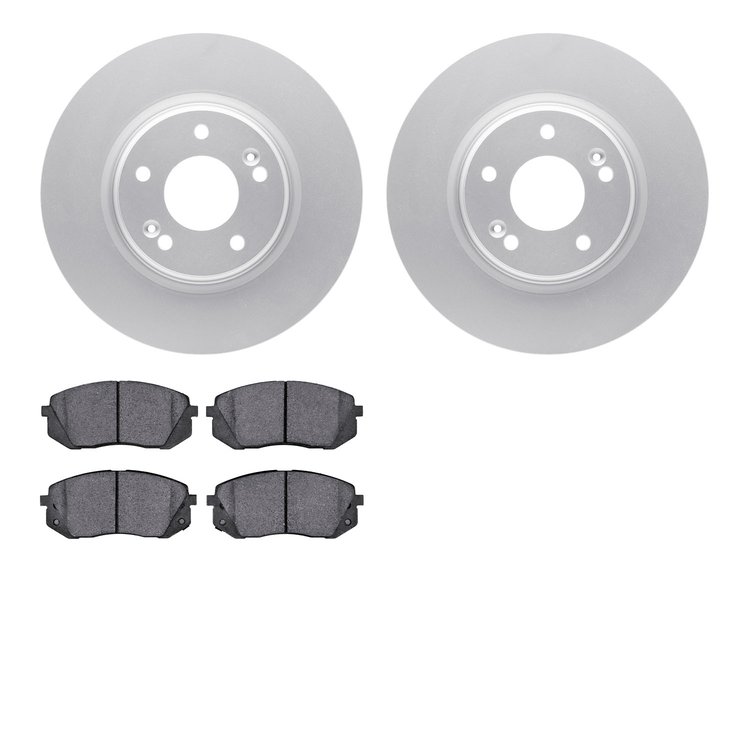 4502-03173 Geospec Brake Rotors w/5000 Advanced Brake Pads Kit, Fits Select Kia/Hyundai/Genesis, Position: Front