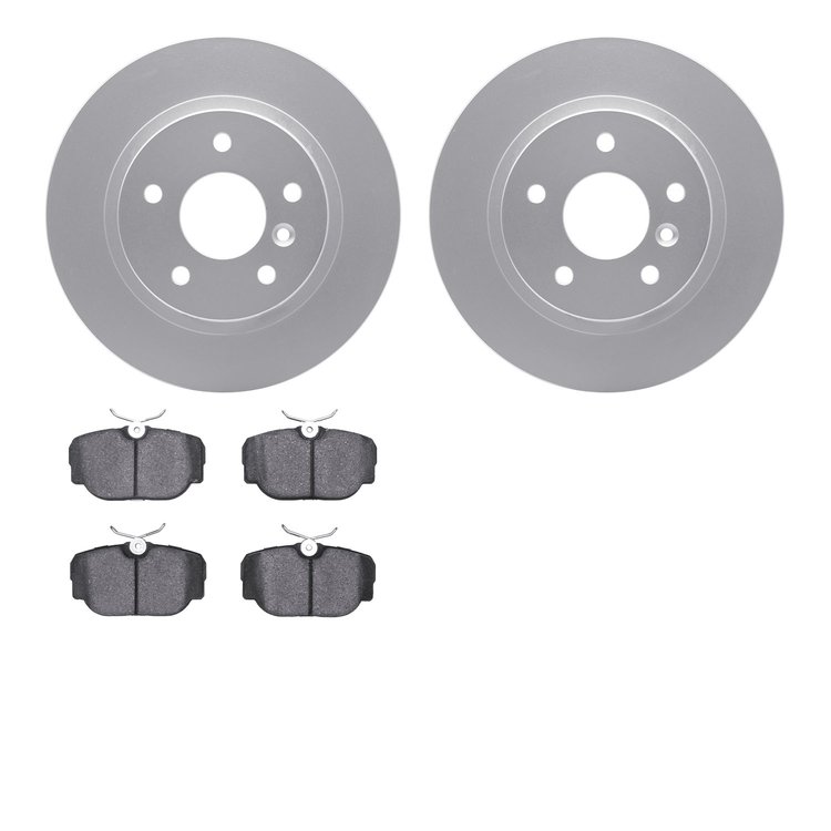 4502-11035 Geospec Brake Rotors w/5000 Advanced Brake Pads Kit, 1994-2002 Land Rover, Position: Rear