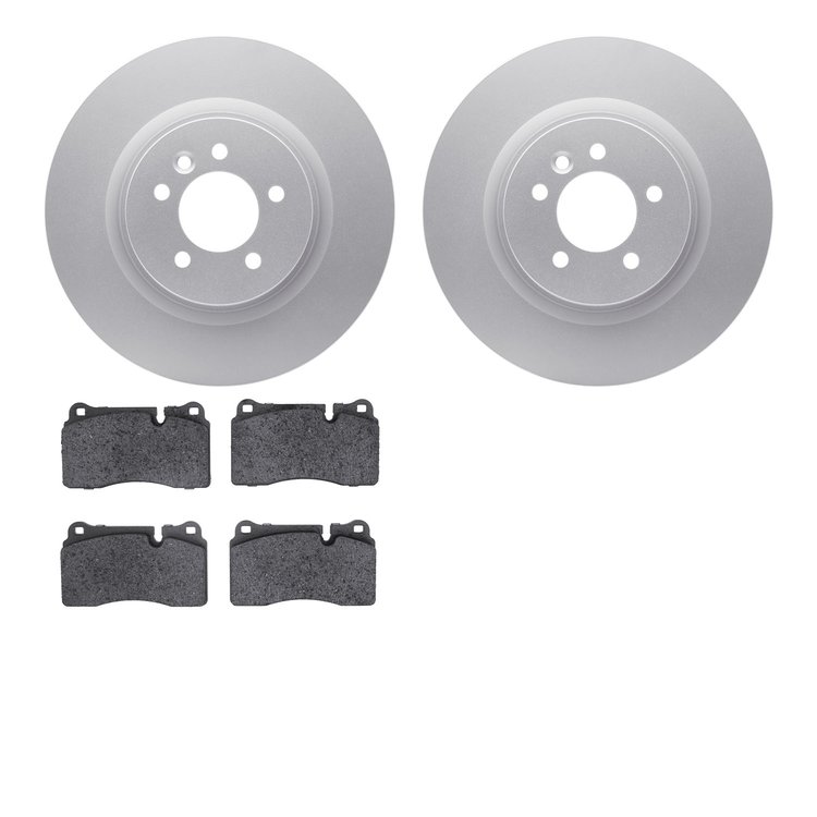 4502-11043 Geospec Brake Rotors w/5000 Advanced Brake Pads Kit, 2006-2009 Land Rover, Position: Front