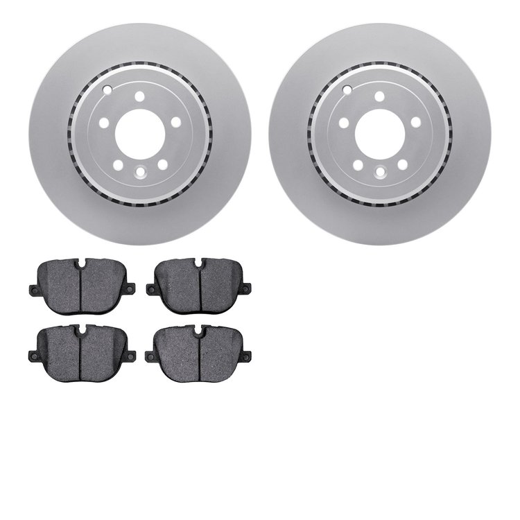 4502-11055 Geospec Brake Rotors w/5000 Advanced Brake Pads Kit, 2010-2013 Land Rover, Position: Rear