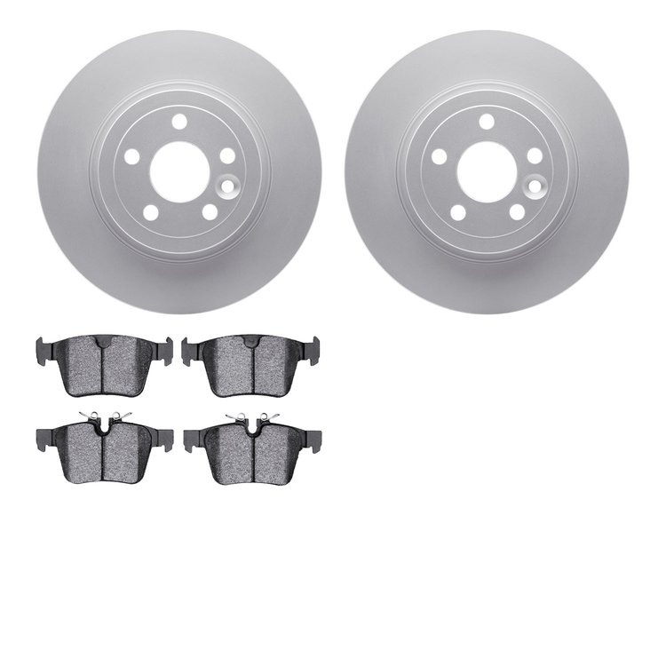 4502-11070 Geospec Brake Rotors w/5000 Advanced Brake Pads Kit, 2016-2019 Land Rover, Position: Rear