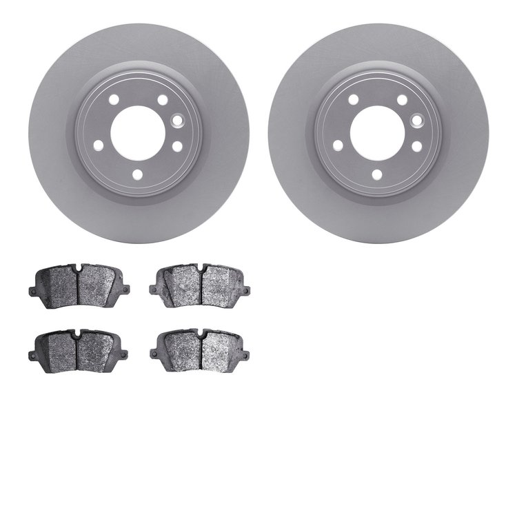 4502-11076 Geospec Brake Rotors w/5000 Advanced Brake Pads Kit, 2018-2020 Land Rover, Position: Rear