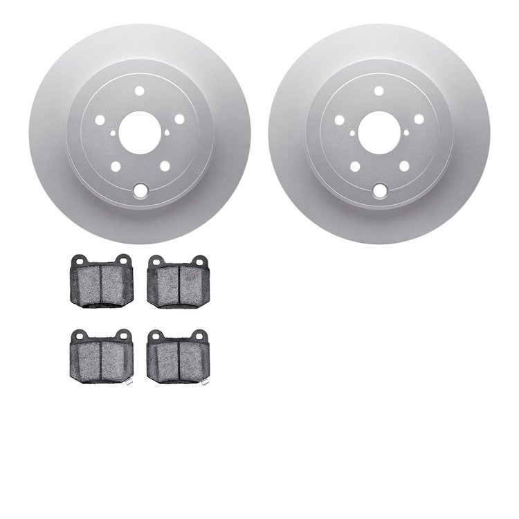 4502-13064 Geospec Brake Rotors w/5000 Advanced Brake Pads Kit, 2008-2020 Subaru, Position: Rear
