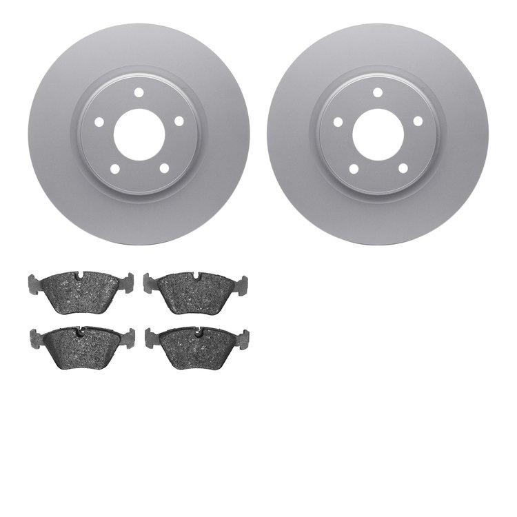 4502-20031 Geospec Brake Rotors w/5000 Advanced Brake Pads Kit, 1998-2006 Jaguar, Position: Front