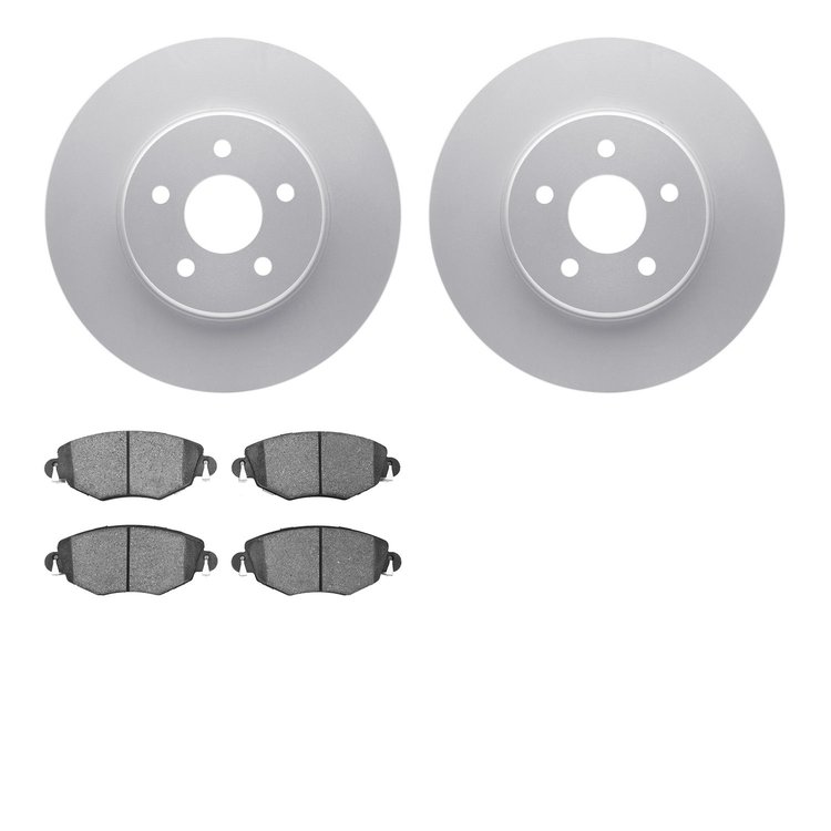 4502-20032 Geospec Brake Rotors w/5000 Advanced Brake Pads Kit, 2001-2008 Multiple Makes/Models, Position: Front