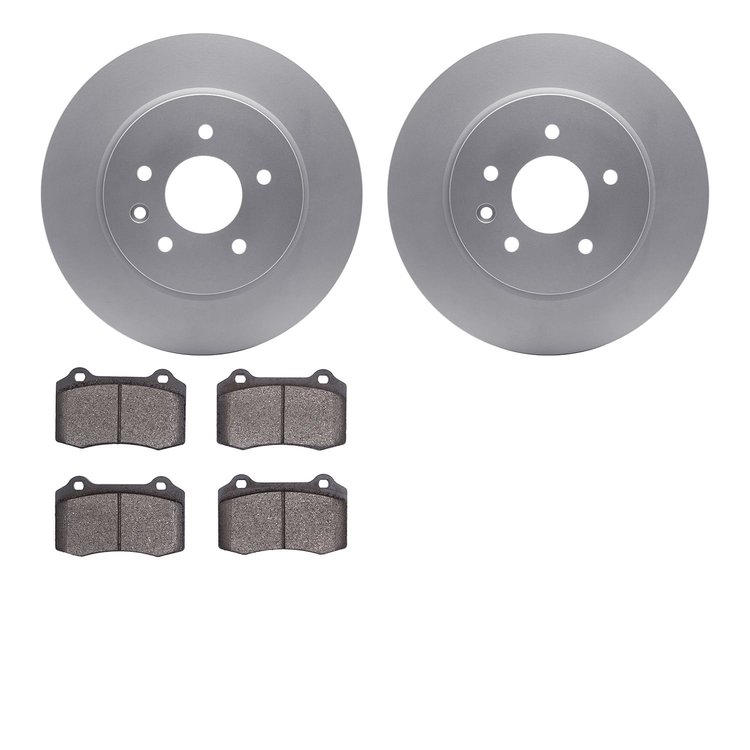 4502-20038 Geospec Brake Rotors w/5000 Advanced Brake Pads Kit, 2000-2006 Jaguar, Position: Rear