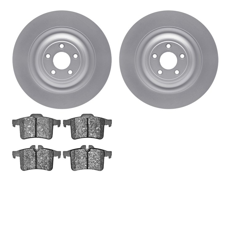 4502-20050 Geospec Brake Rotors w/5000 Advanced Brake Pads Kit, 2013-2015 Jaguar, Position: Rear