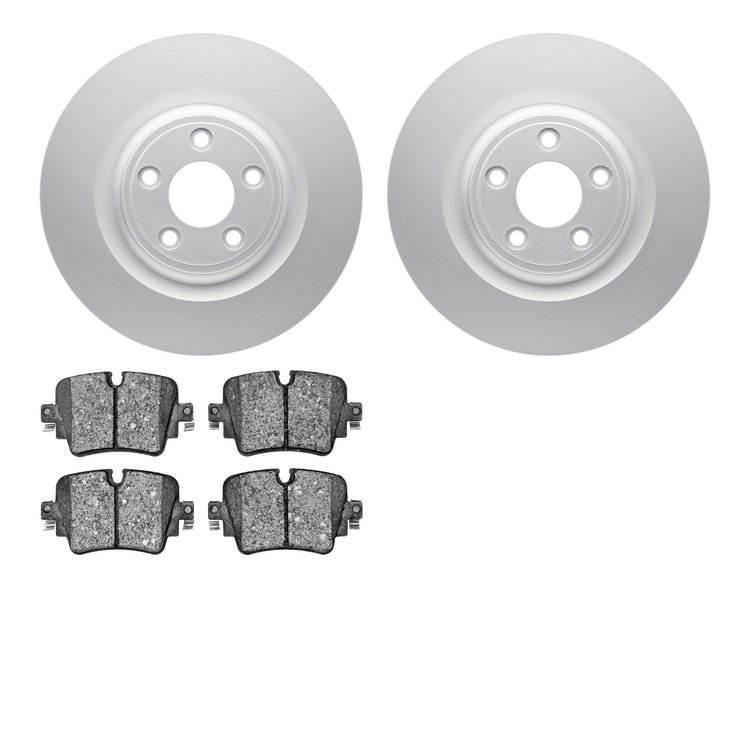 4502-20053 Geospec Brake Rotors w/5000 Advanced Brake Pads Kit, 2016-2019 Jaguar, Position: Rear